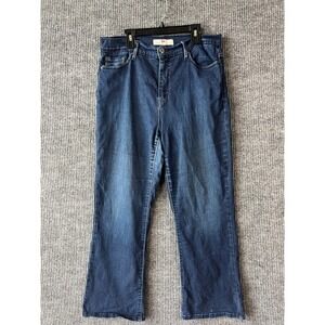 Levi's 512 Bootcut Jeans Womens 14 Short Dark Wash Rhinestone Pocket Y2K Western